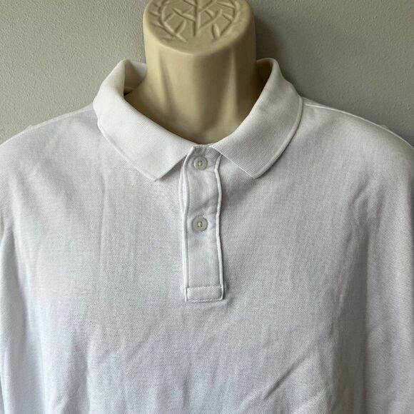 Nordstrom Men's Shop White Polo Shirt Size 2XL - Picture 2 of 6